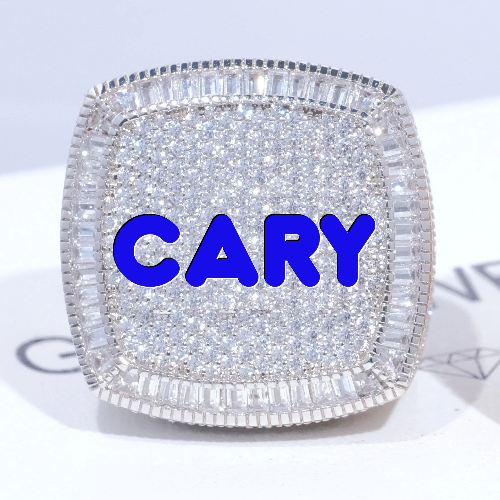 CUSTOM LETTER 3D ICED RING