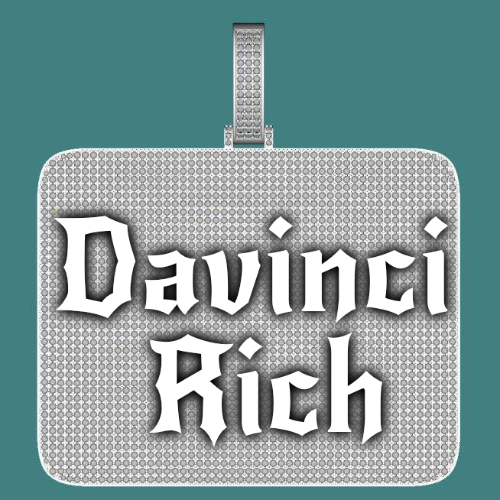 CUSTOM LETTER NECKLACE 3D BIG SQUARE