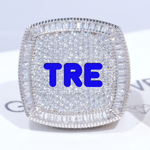 CUSTOM LETTER 3D ICED RING