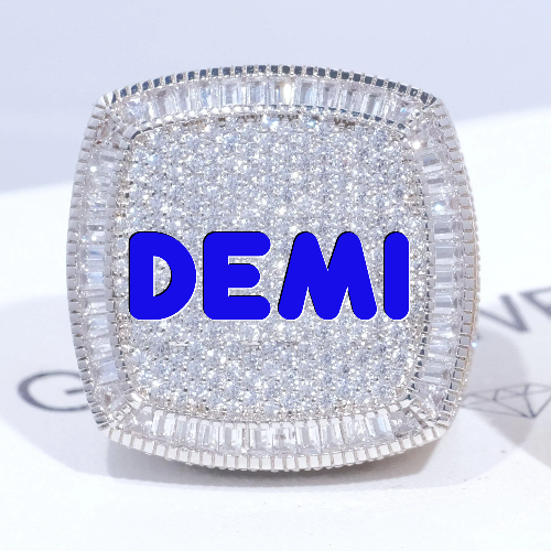 CUSTOM LETTER 3D ICED RING
