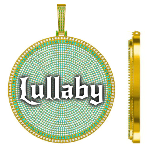 CUSTOM LETTER NECKLACE 3D BIG DISC