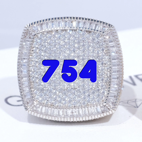 CUSTOM LETTER 3D ICED RING