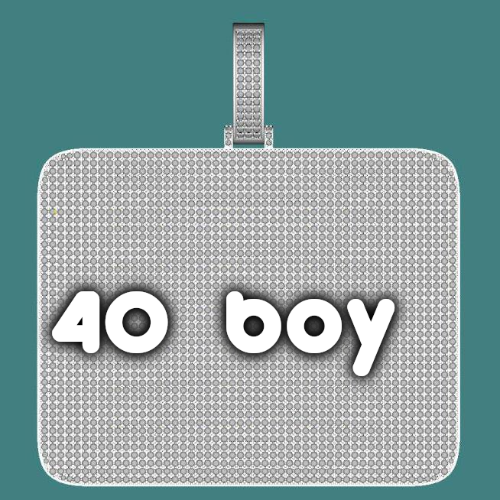 CUSTOM LETTER NECKLACE 3D BIG SQUARE