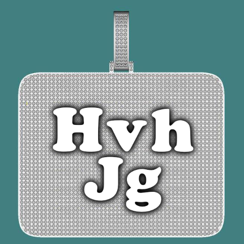 CUSTOM LETTER NECKLACE 3D BIG SQUARE