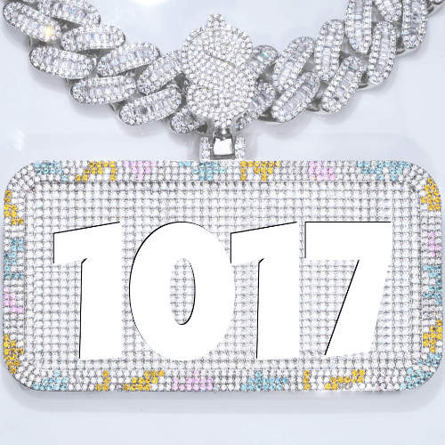 CUSTOM LETTER NECKLACE 3D COLORFUL SQUARE