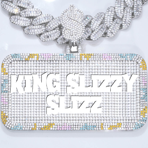CUSTOM LETTER NECKLACE 3D COLORFUL SQUARE