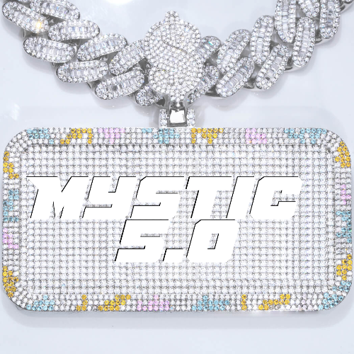CUSTOM LETTER NECKLACE 3D COLORFUL SQUARE