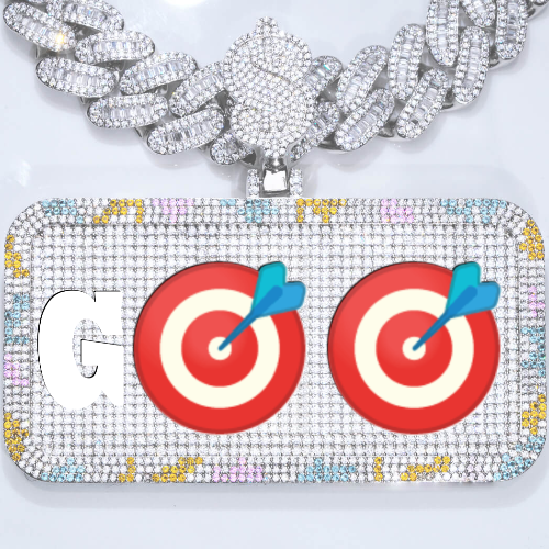 CUSTOM LETTER NECKLACE 3D COLORFUL SQUARE