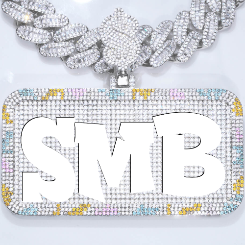 CUSTOM LETTER NECKLACE 3D COLORFUL SQUARE