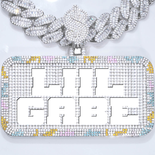CUSTOM LETTER NECKLACE 3D COLORFUL SQUARE
