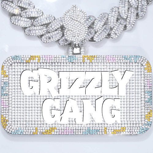 CUSTOM LETTER NECKLACE 3D COLORFUL SQUARE