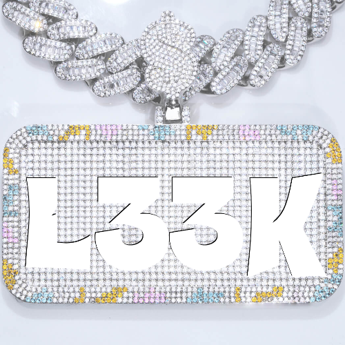 CUSTOM LETTER NECKLACE 3D COLORFUL SQUARE