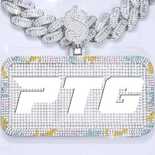 CUSTOM LETTER NECKLACE 3D COLORFUL SQUARE