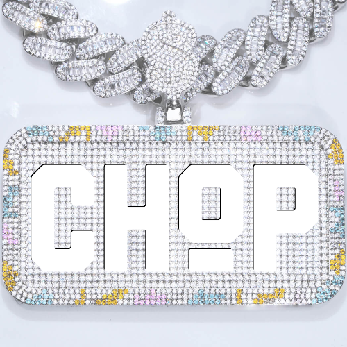 CUSTOM LETTER NECKLACE 3D COLORFUL SQUARE