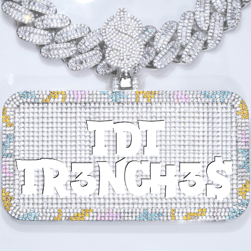CUSTOM LETTER NECKLACE 3D COLORFUL SQUARE