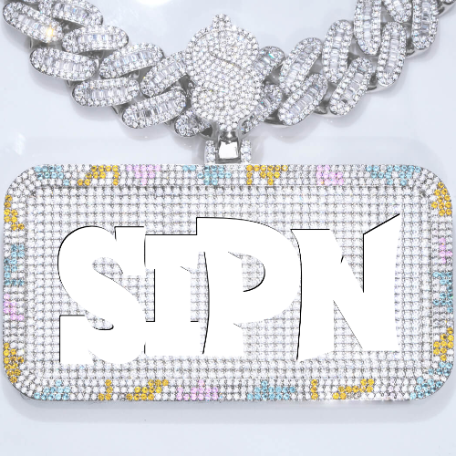 CUSTOM LETTER NECKLACE 3D COLORFUL SQUARE