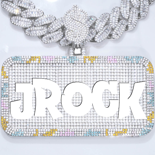 CUSTOM LETTER NECKLACE 3D COLORFUL SQUARE
