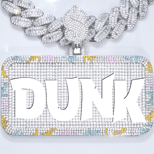 CUSTOM LETTER NECKLACE 3D COLORFUL SQUARE