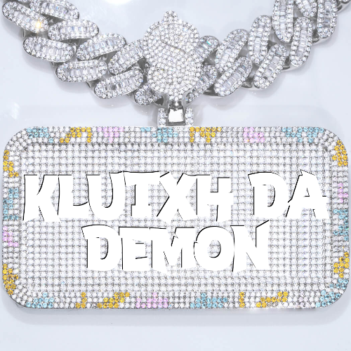 CUSTOM LETTER NECKLACE 3D COLORFUL SQUARE