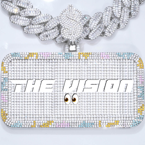 CUSTOM LETTER NECKLACE 3D COLORFUL SQUARE