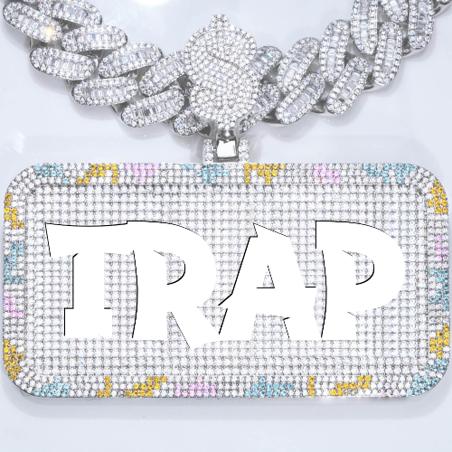 CUSTOM LETTER NECKLACE 3D COLORFUL SQUARE