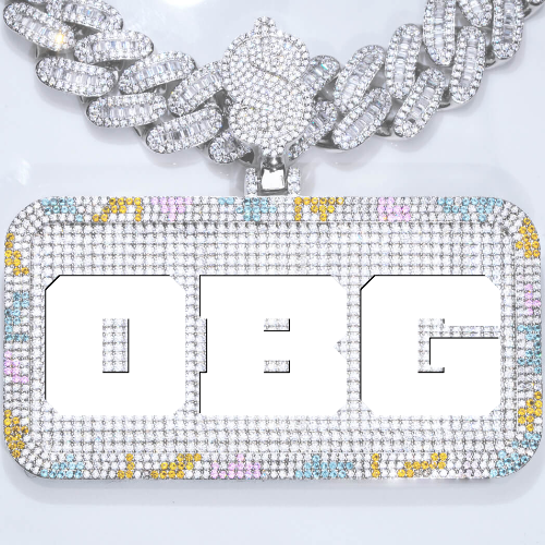 CUSTOM LETTER NECKLACE 3D COLORFUL SQUARE
