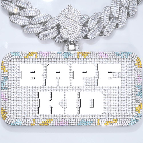 CUSTOM LETTER NECKLACE 3D COLORFUL SQUARE