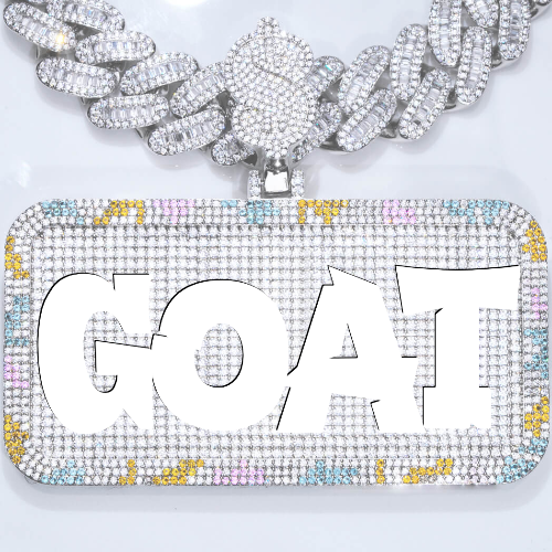 CUSTOM LETTER NECKLACE 3D COLORFUL SQUARE