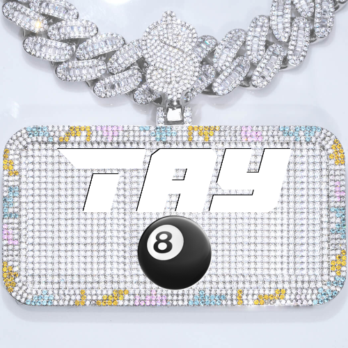 CUSTOM LETTER NECKLACE 3D COLORFUL SQUARE