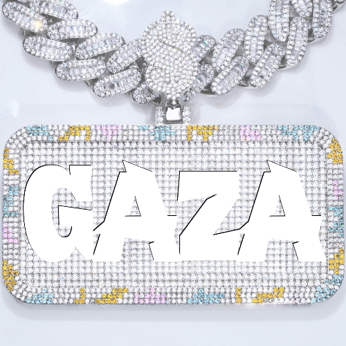 CUSTOM LETTER NECKLACE 3D COLORFUL SQUARE
