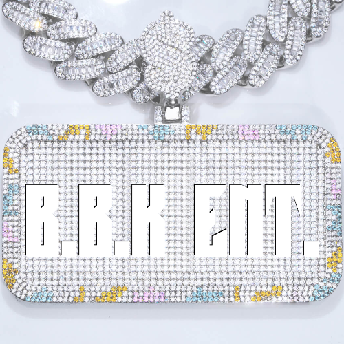 CUSTOM LETTER NECKLACE 3D COLORFUL SQUARE