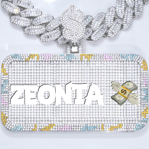 CUSTOM LETTER NECKLACE 3D COLORFUL SQUARE
