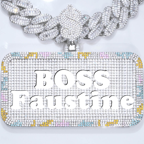 CUSTOM LETTER NECKLACE 3D COLORFUL SQUARE