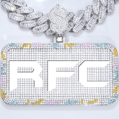 CUSTOM LETTER NECKLACE 3D COLORFUL SQUARE