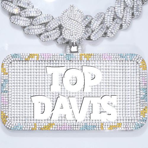 CUSTOM LETTER NECKLACE 3D COLORFUL SQUARE