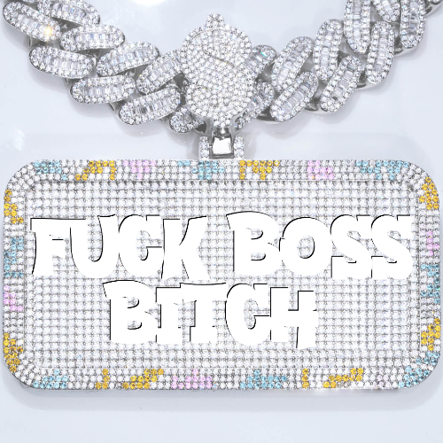 CUSTOM LETTER NECKLACE 3D COLORFUL SQUARE