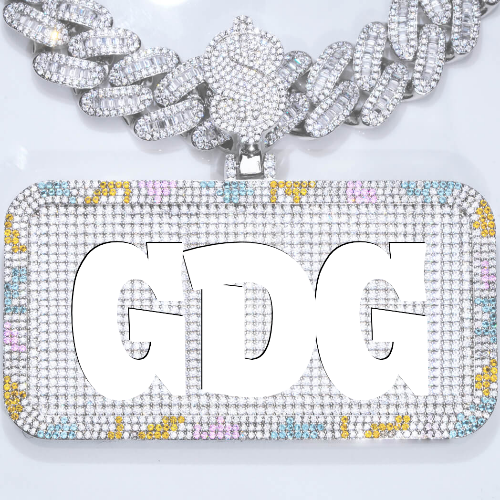 CUSTOM LETTER NECKLACE 3D COLORFUL SQUARE