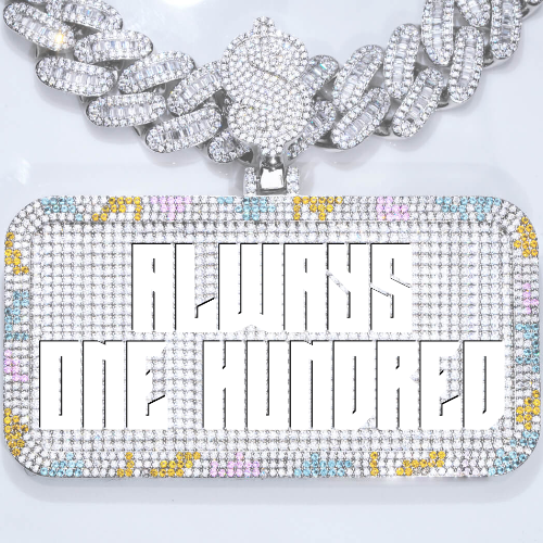 CUSTOM LETTER NECKLACE 3D COLORFUL SQUARE