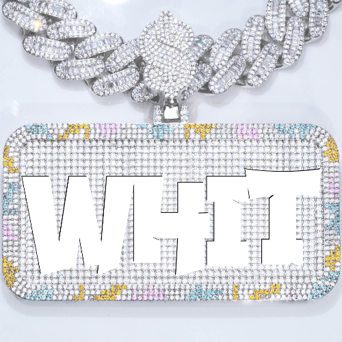 CUSTOM LETTER NECKLACE 3D COLORFUL SQUARE