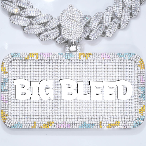 CUSTOM LETTER NECKLACE 3D COLORFUL SQUARE
