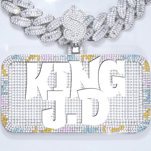 CUSTOM LETTER NECKLACE 3D COLORFUL SQUARE