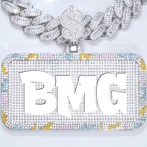 CUSTOM LETTER NECKLACE 3D COLORFUL SQUARE