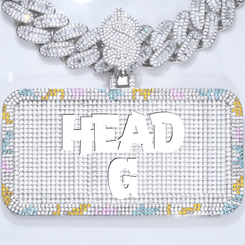 CUSTOM LETTER NECKLACE 3D COLORFUL SQUARE