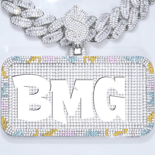 CUSTOM LETTER NECKLACE 3D COLORFUL SQUARE