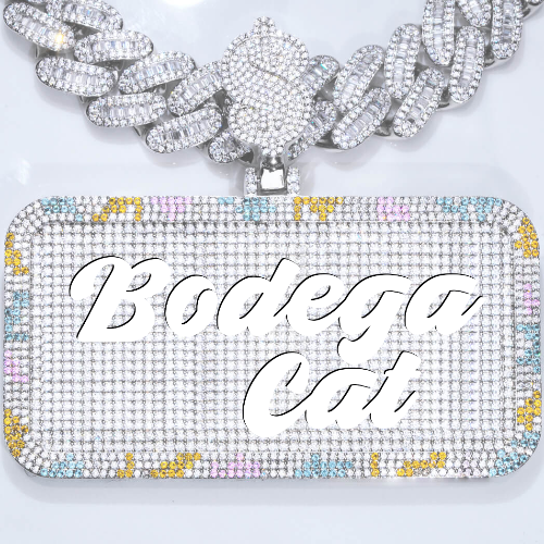 CUSTOM LETTER NECKLACE 3D COLORFUL SQUARE