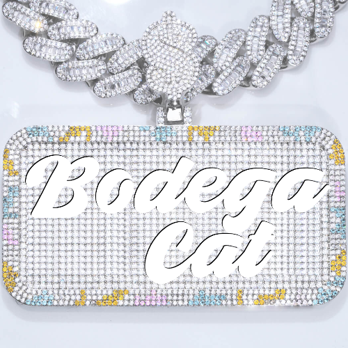 CUSTOM LETTER NECKLACE 3D COLORFUL SQUARE