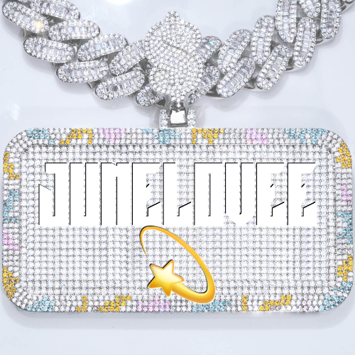 CUSTOM LETTER NECKLACE 3D COLORFUL SQUARE