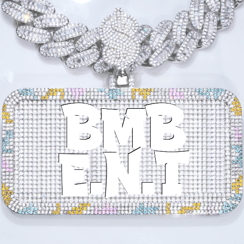CUSTOM LETTER NECKLACE 3D COLORFUL SQUARE