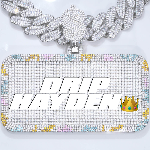 CUSTOM LETTER NECKLACE 3D COLORFUL SQUARE