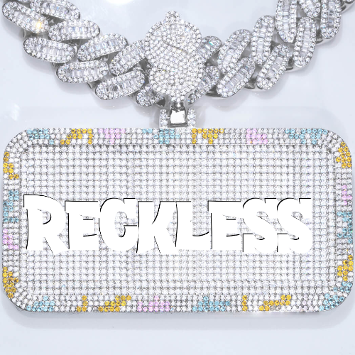 CUSTOM LETTER NECKLACE 3D COLORFUL SQUARE